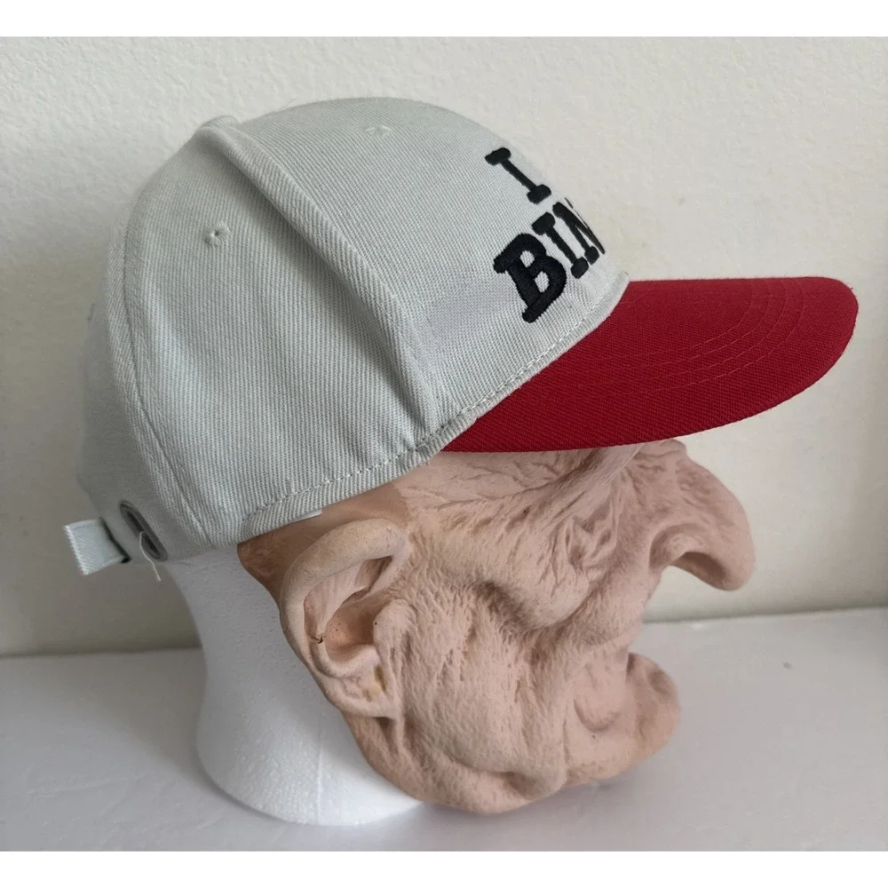 Old Man Adult Latex Full Face Mask " I ❤️Bingo"  Hat Creepy Face With Ball Cap - Picture 6 of 11